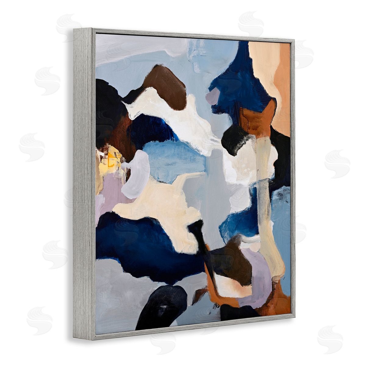 Design Fabrikken Cool Tones Composition Gray Framed Giclee Print Wall Art