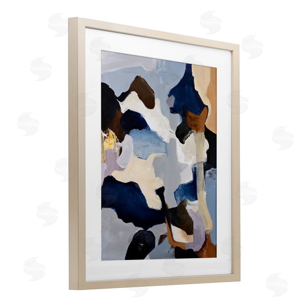 Design Fabrikken Cool Tones Composition Brown Framed Print Under Glass Wall Art