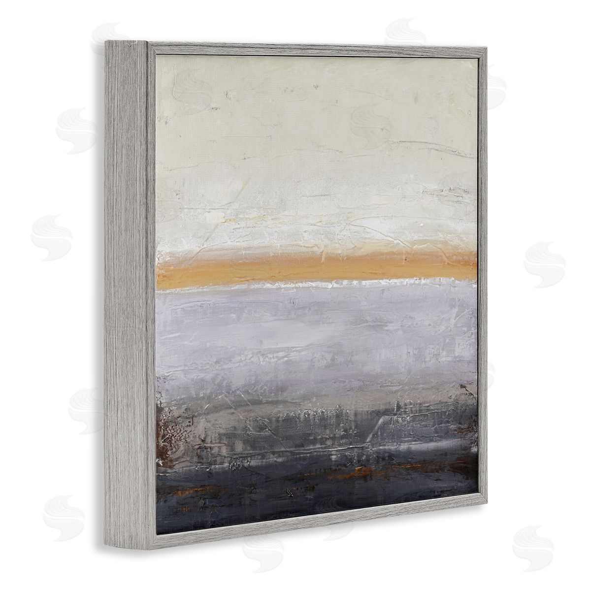 Design Fabrikken Warm Peachy Horizon Gray Framed Giclee Print Wall Art