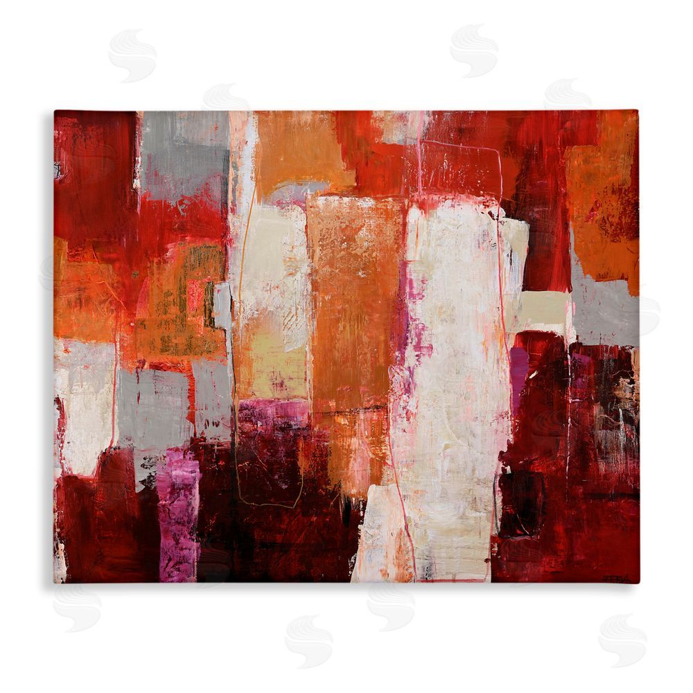 Design Fabrikken Deconstructed City Abstract Stretched Canvas Wall Art Print