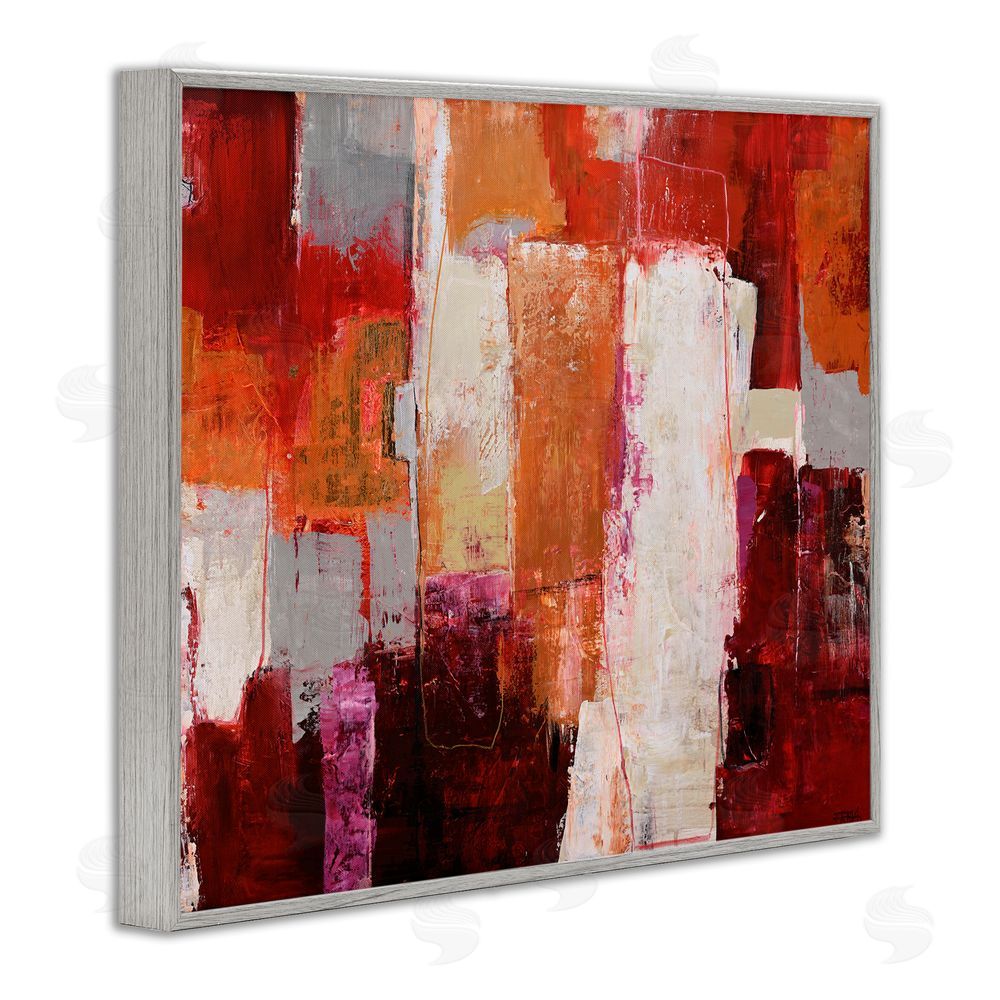 Design Fabrikken Deconstructed City Abstract Gray Framed Giclee Print Wall Art