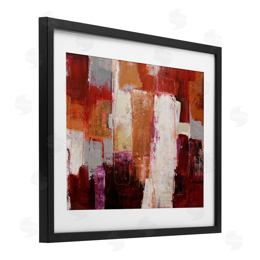 Design Fabrikken Deconstructed City Abstract Black Framed Print Under Glass Wall Art