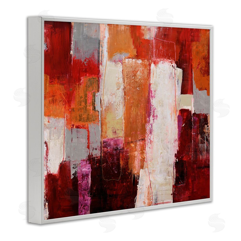 Design Fabrikken Deconstructed City Abstract White Framed Giclee Print Wall Art