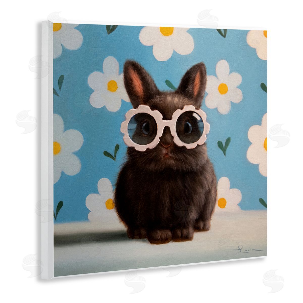 Lucia Heffernan Flower Child Bunny Wooden Wall Plaque Art Print