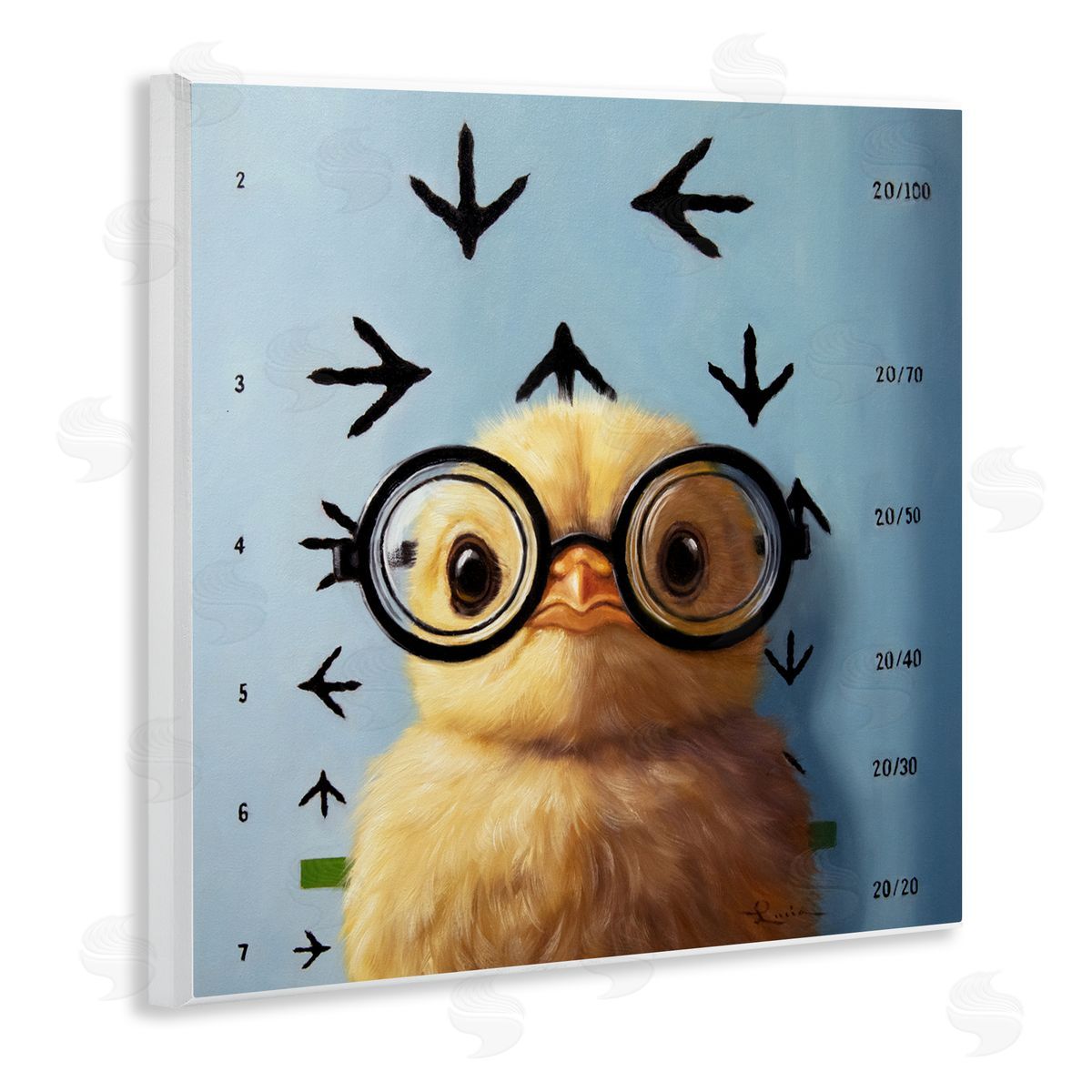 Lucia Heffernan Four Eyes Chick Vision Wooden Wall Plaque Art Print