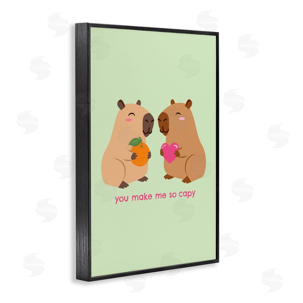 Emily Dumas You Make Me So Capy Black Framed Giclee Print Wall Art