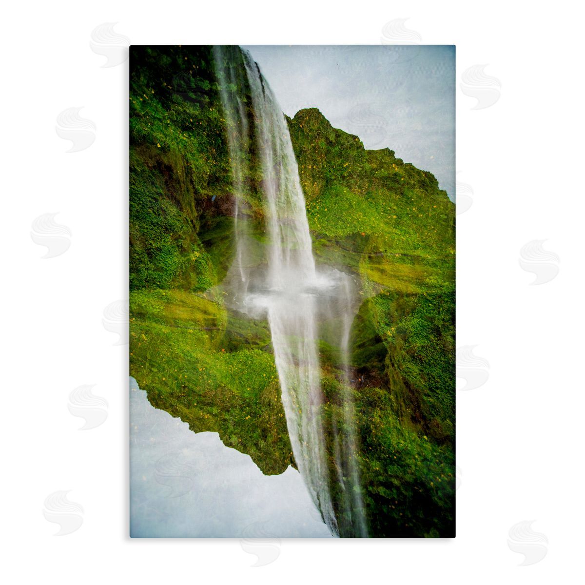 Robin Vandenabeele Surreal Waterfall Reflection Canvas Wall Art Print