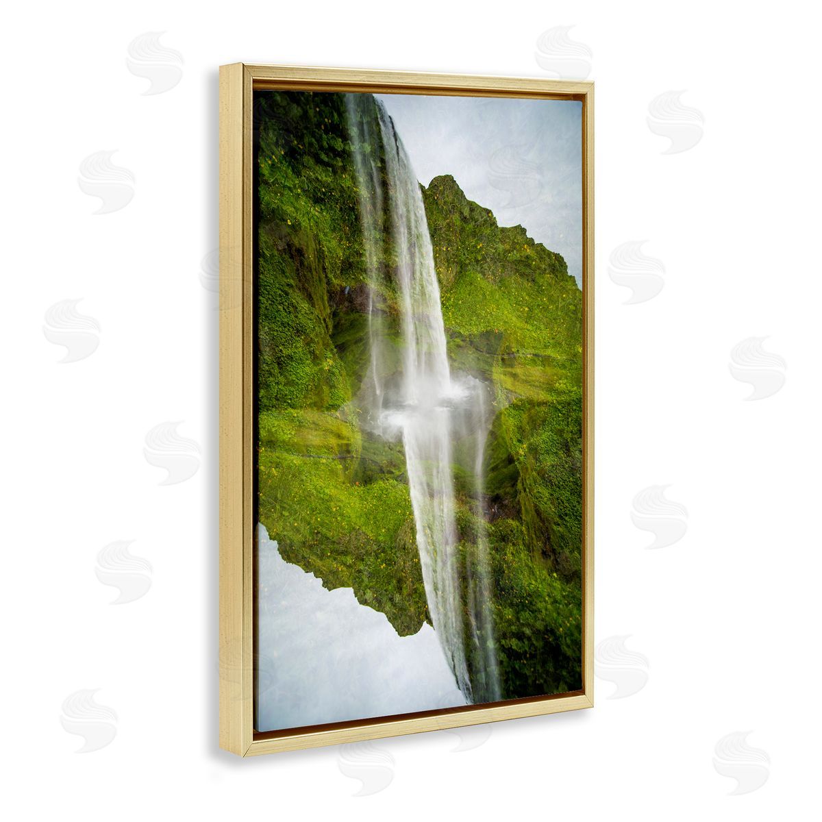Robin Vandenabeele Surreal Waterfall Reflection Canvas Wall Art Print