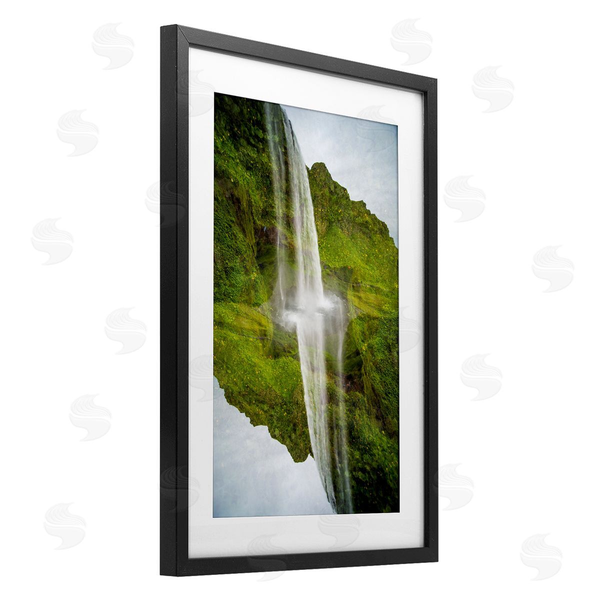 Robin Vandenabeele Surreal Waterfall Reflection Canvas Wall Art Print