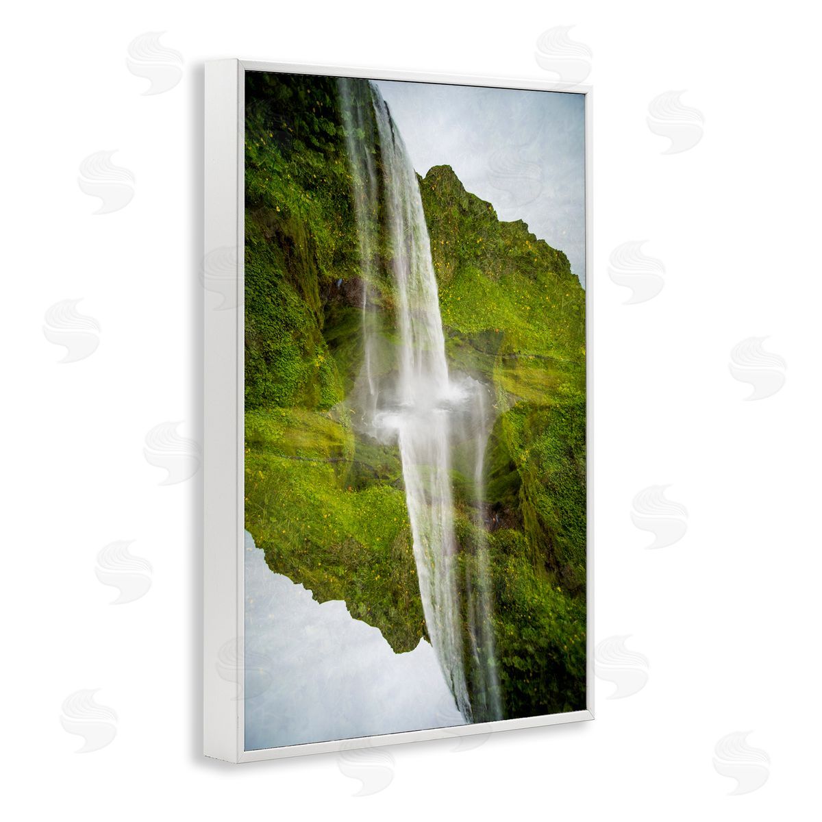 Robin Vandenabeele Surreal Waterfall Reflection Canvas Wall Art Print