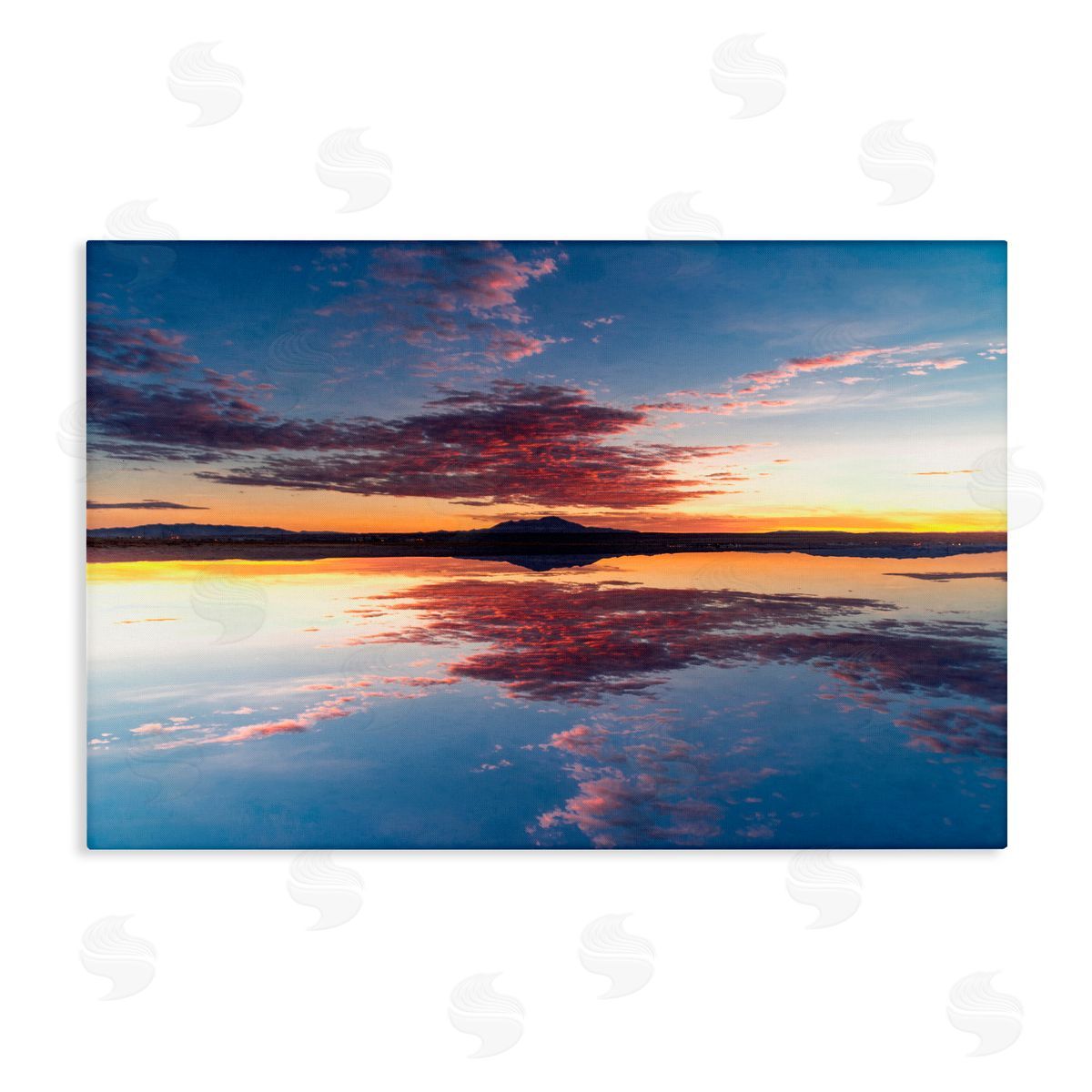Robin Vandenabeele Calm Sunset Reflection Canvas Wall Art Print