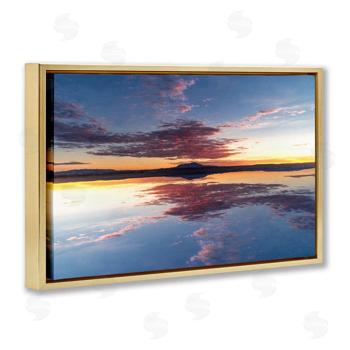 Robin Vandenabeele Calm Sunset Reflection Canvas Wall Art Print