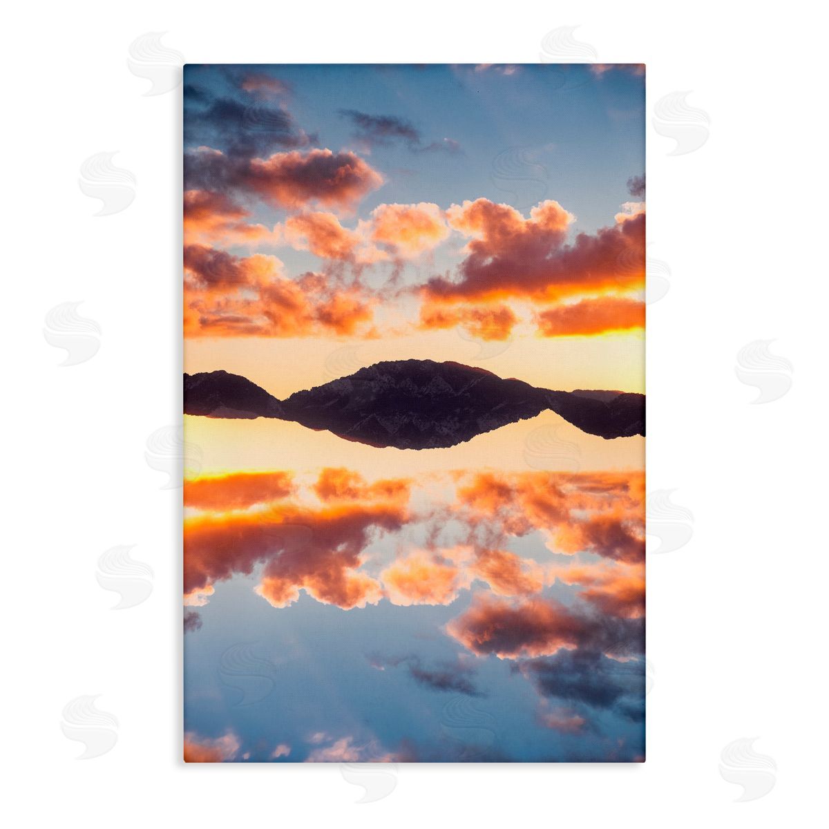 Robin Vandenabeele Vibrant Sunset Reflection Canvas Wall Art Print