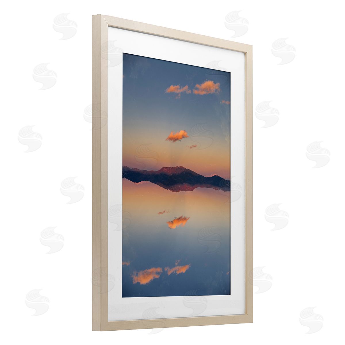 Robin Vandenabeele Vertical Symmetry Sunset Canvas Wall Art Print