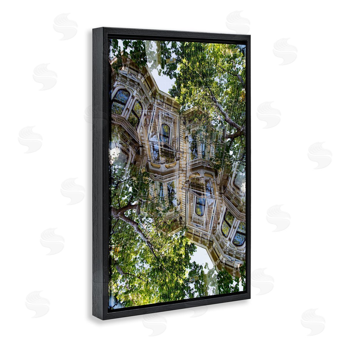 Robin Vandenabeele Buildings In Trees Surrealism Canvas Wall Art Print
