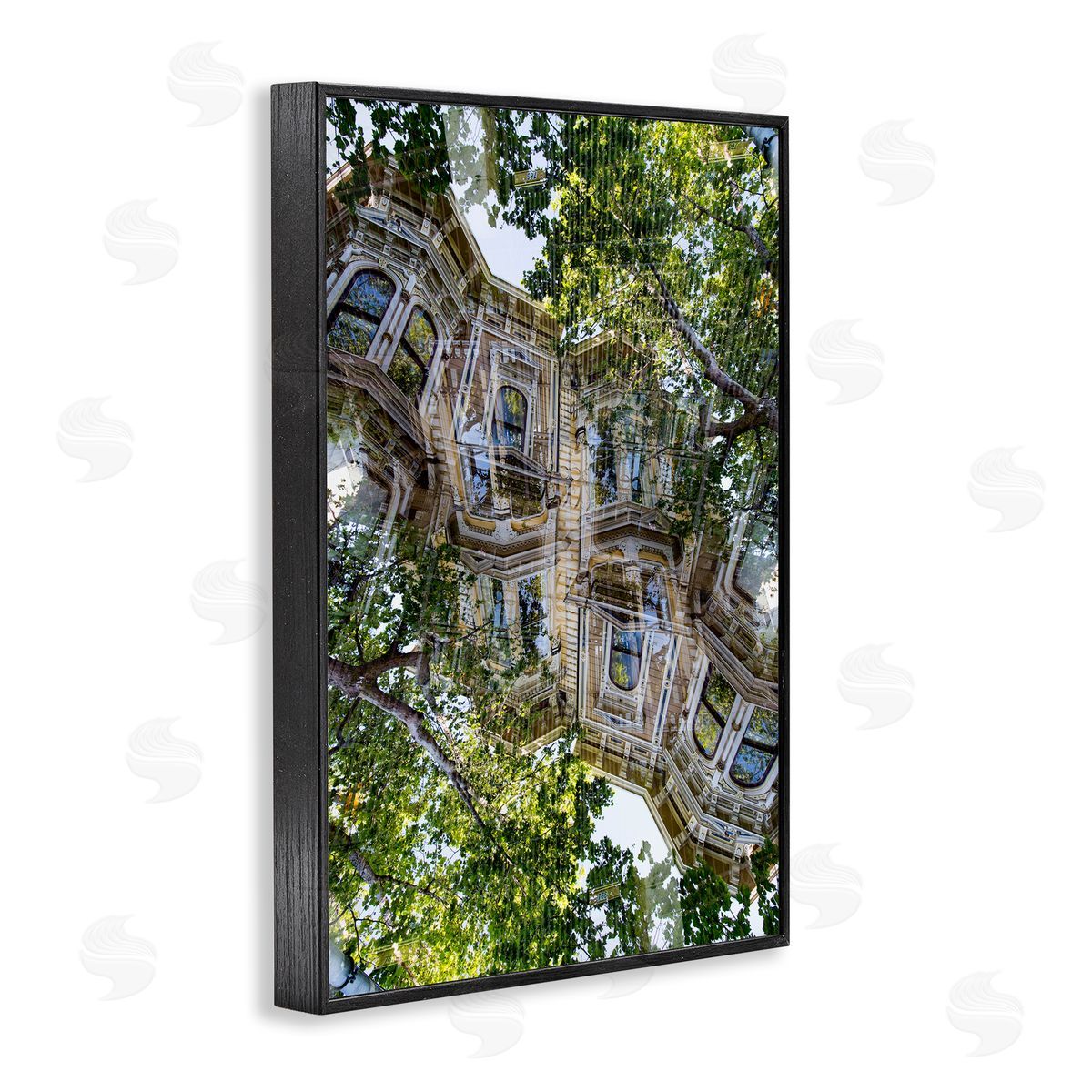 Robin Vandenabeele Buildings In Trees Surrealism Canvas Wall Art Print