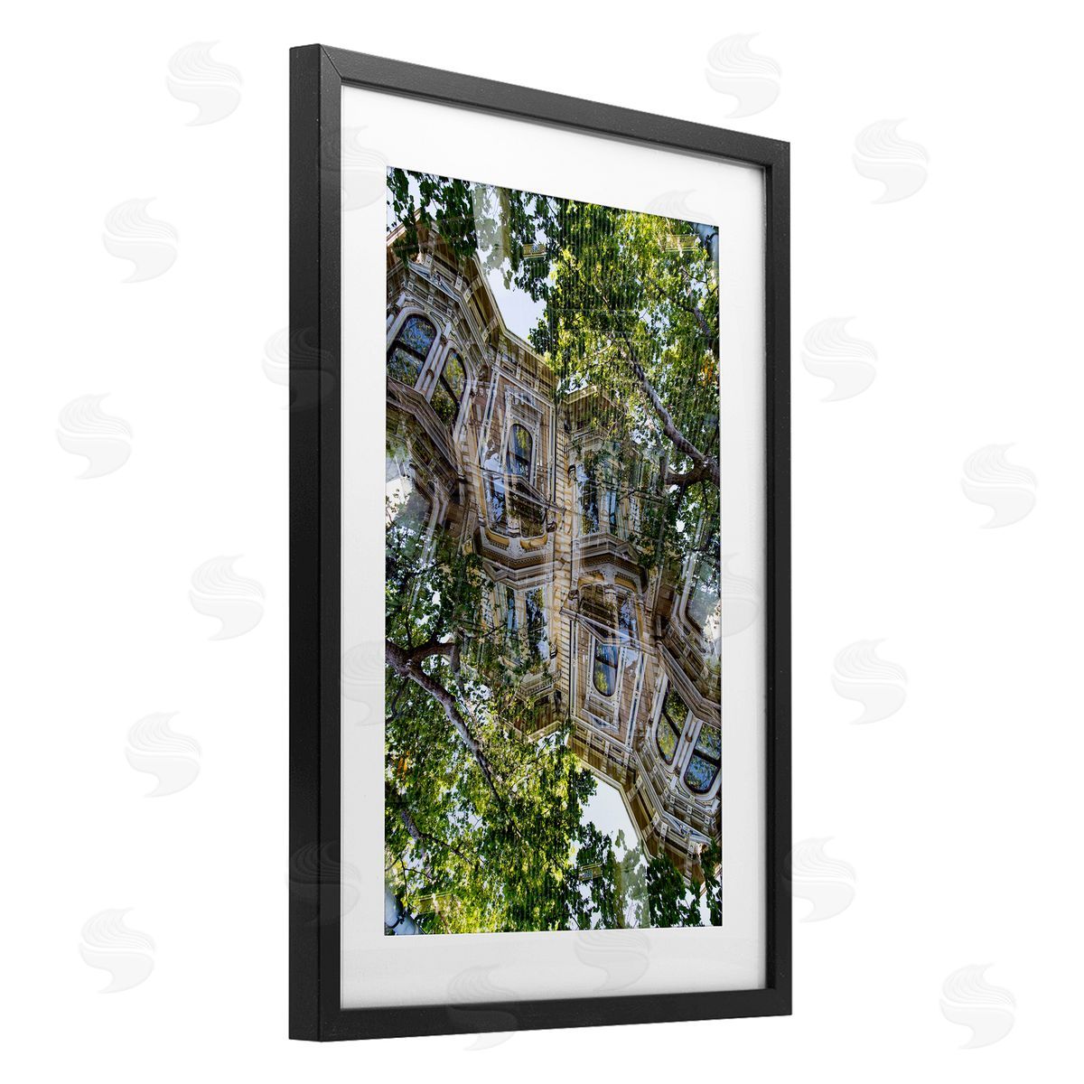 Robin Vandenabeele Buildings In Trees Surrealism Canvas Wall Art Print