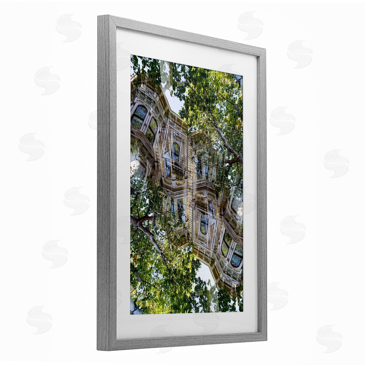 Robin Vandenabeele Buildings In Trees Surrealism Canvas Wall Art Print