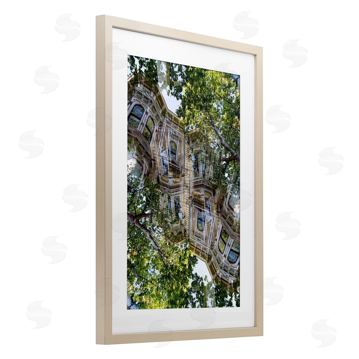 Robin Vandenabeele Buildings In Trees Surrealism Canvas Wall Art Print