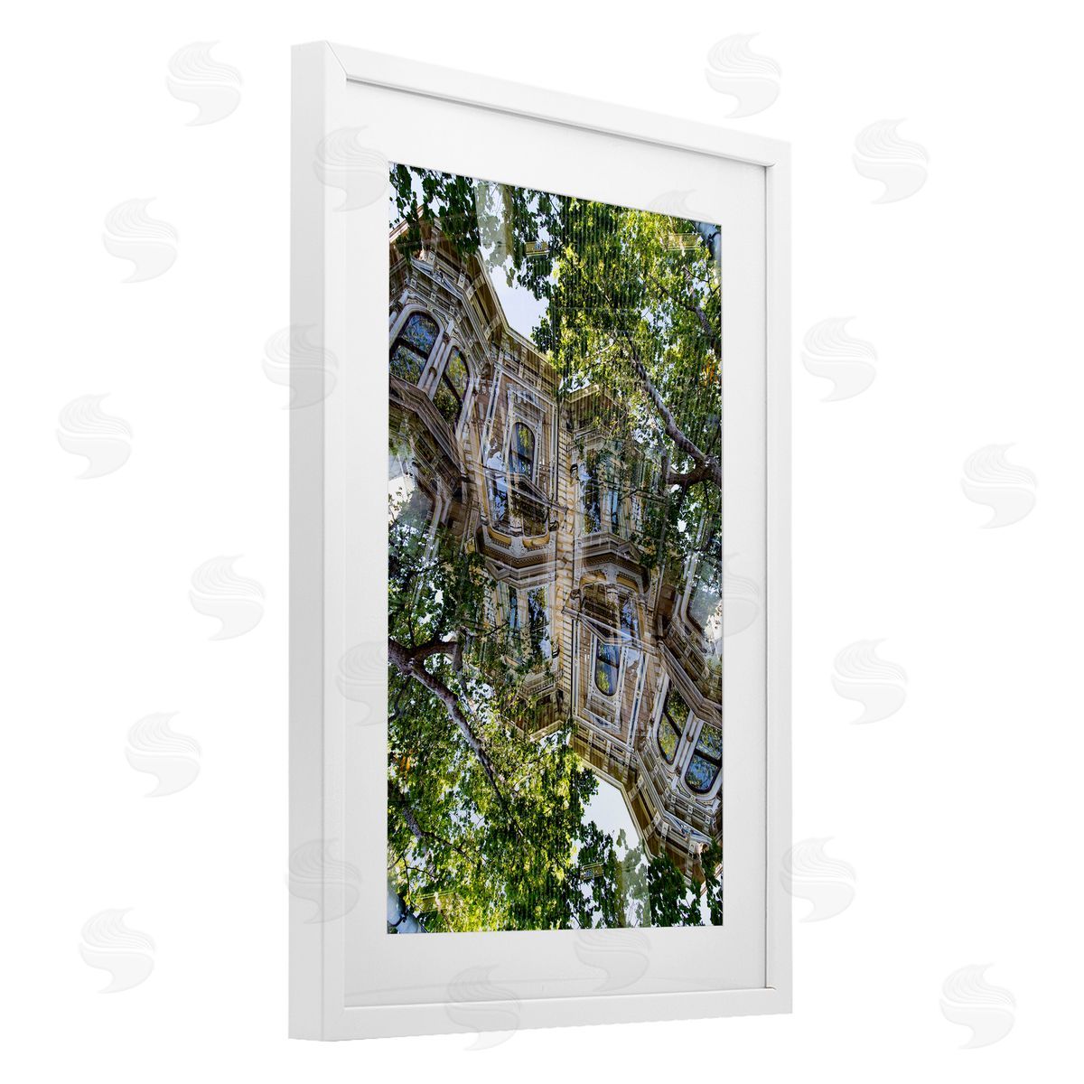 Robin Vandenabeele Buildings In Trees Surrealism Canvas Wall Art Print