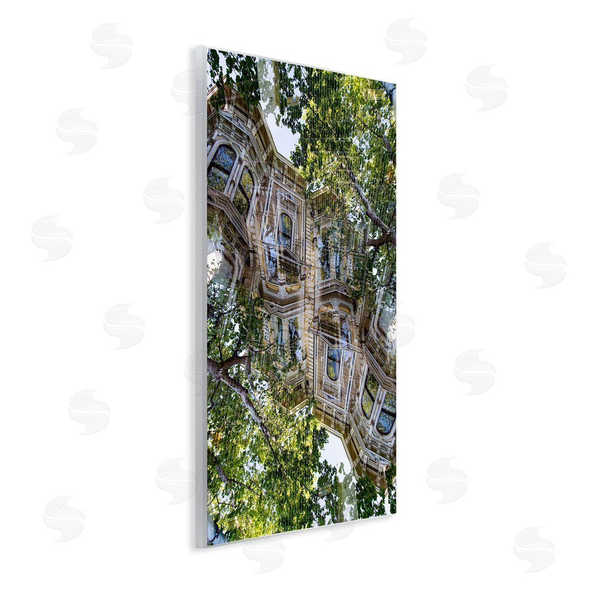 Robin Vandenabeele Buildings In Trees Surrealism Canvas Wall Art Print