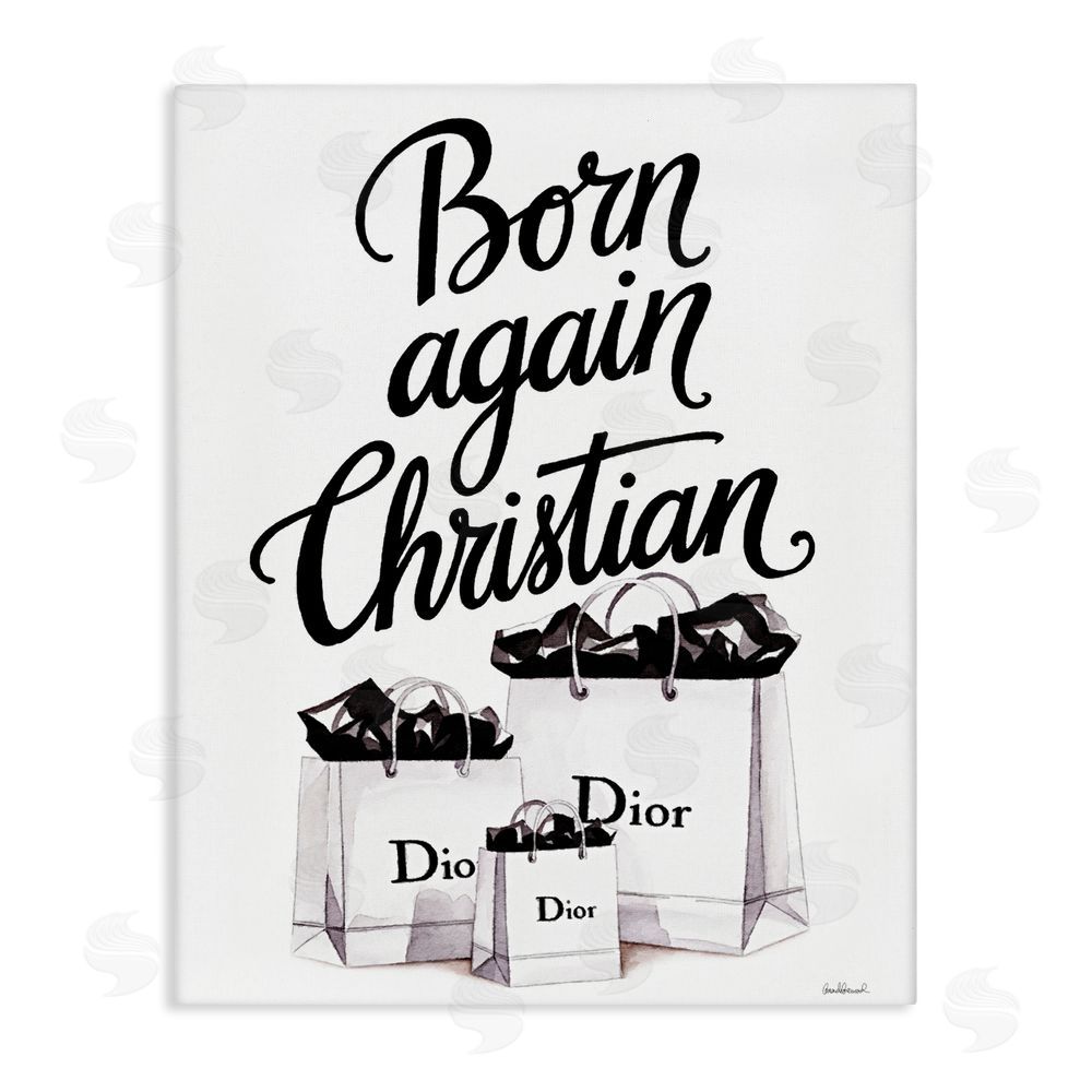 Amanda Greenwood Christian & Shopping Bags Stretched Canvas Wall Art Print