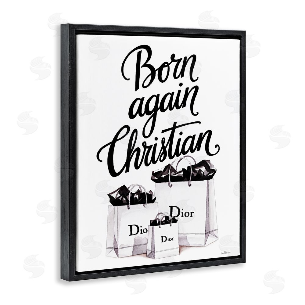 Amanda Greenwood Christian & Shopping Bags Black Floating Frame Canvas Wall Art Print