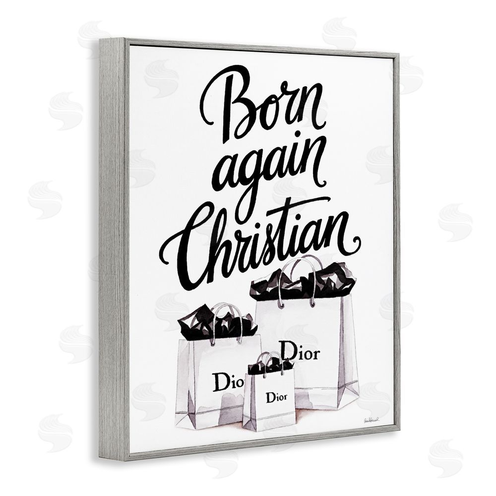 Amanda Greenwood Christian & Shopping Bags Gray Framed Giclee Print Wall Art