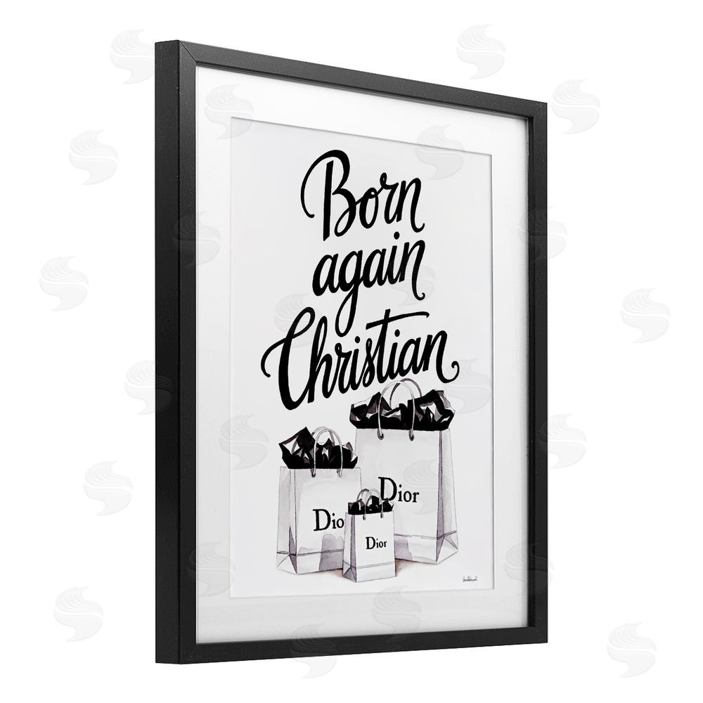Amanda Greenwood Christian & Shopping Bags Black Framed Print Under Glass Wall Art