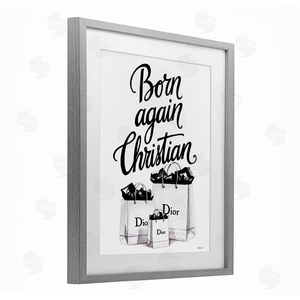 Amanda Greenwood Christian & Shopping Bags Gray Framed Print Under Glass Wall Art