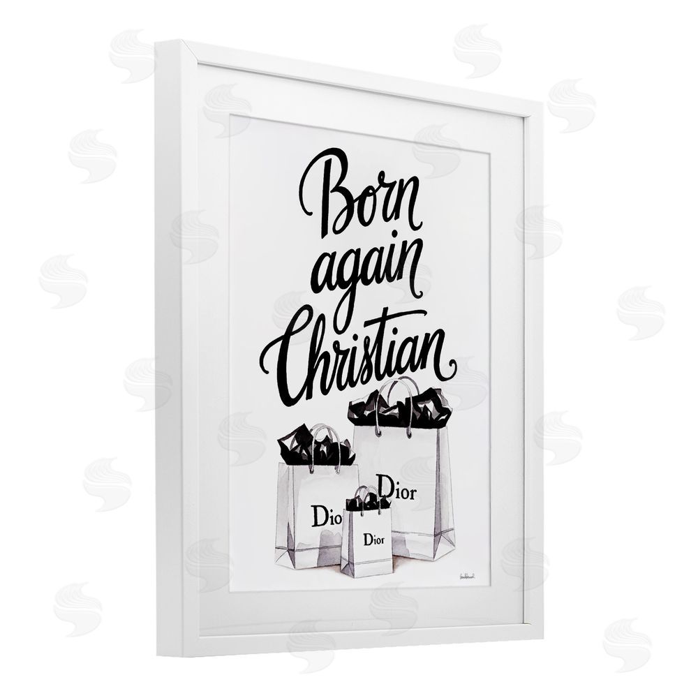 Amanda Greenwood Christian & Shopping Bags White Framed Print Under Glass Wall Art