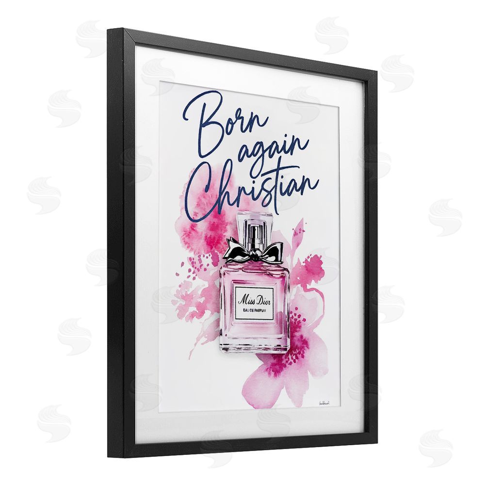 Amanda Greenwood Born Again Christian with Fragrance Black Framed Print Under Glass Wall Art