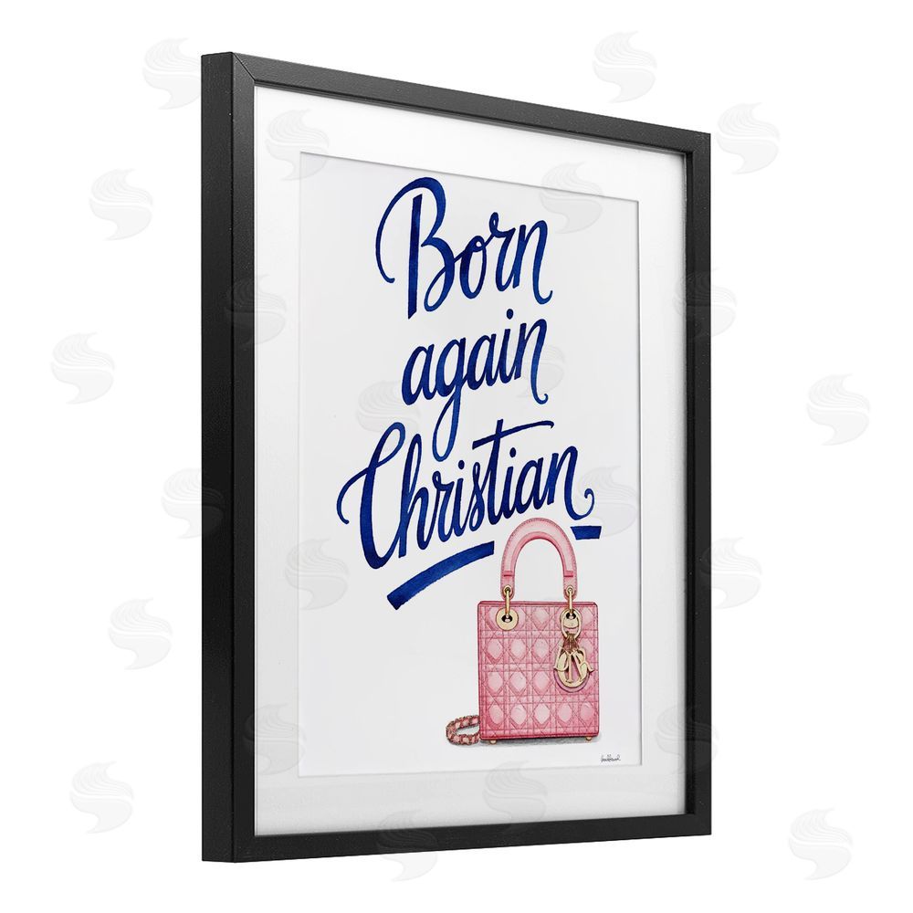 Amanda Greenwood Glam Born Again Christian Black Framed Print Under Glass Wall Art