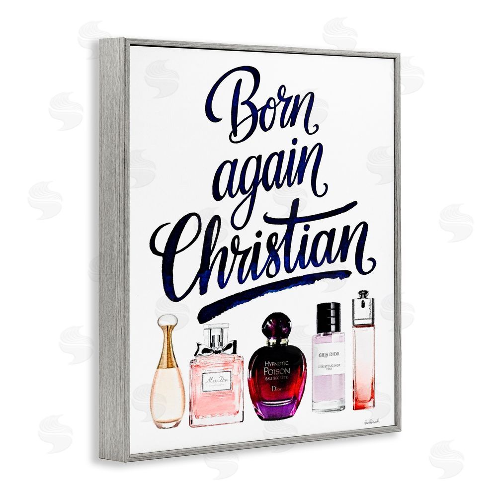 Amanda Greenwood Born Again Christian Skincare Gray Framed Giclee Print Wall Art