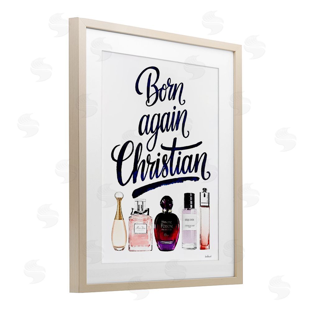 Amanda Greenwood Born Again Christian Skincare Brown Framed Print Under Glass Wall Art