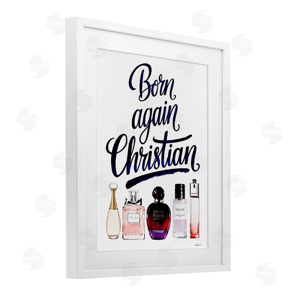 Amanda Greenwood Born Again Christian Skincare White Framed Print Under Glass Wall Art