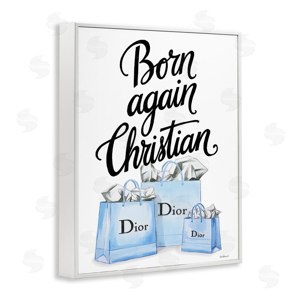 Amanda Greenwood Glam Bags Born Again Christian White Framed Giclee Print Wall Art