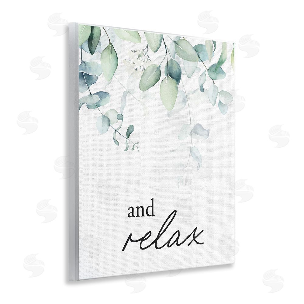 Lettered and Lined And Relax Minimal Herbs Wooden Wall Plaque Art Print