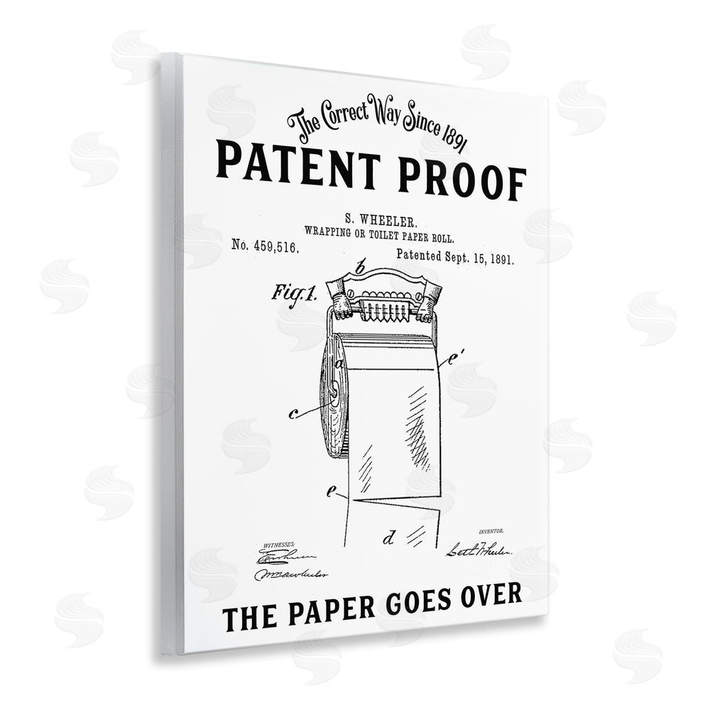 Lettered and Lined Toilet Paper Goes Over Wooden Wall Plaque Art Print