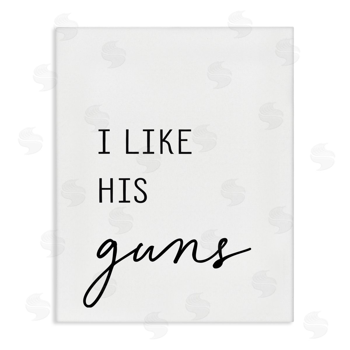 Lettered and Lined Like His Guns Stretched Canvas Wall Art Print