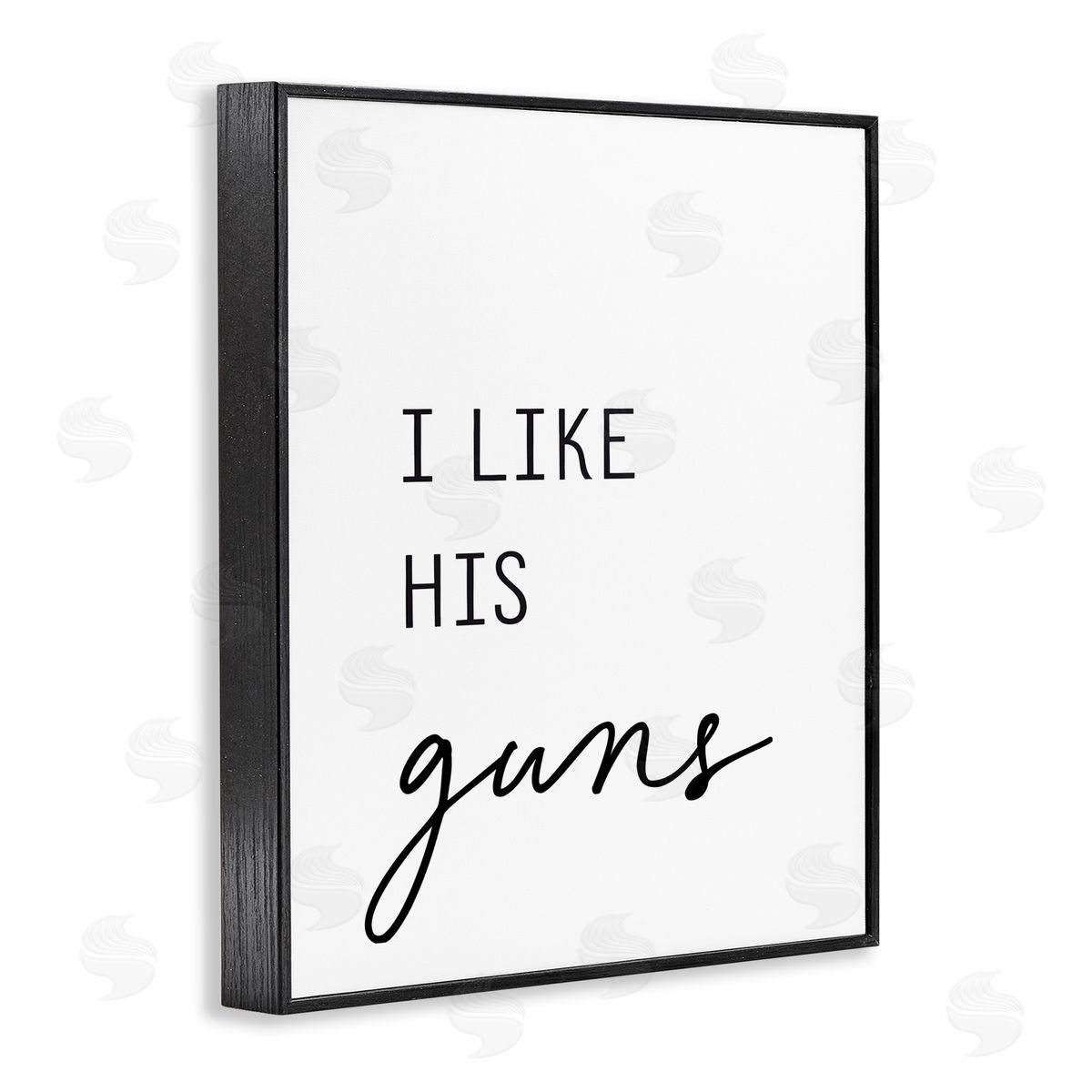 Lettered and Lined Like His Guns Black Framed Giclee Print Wall Art
