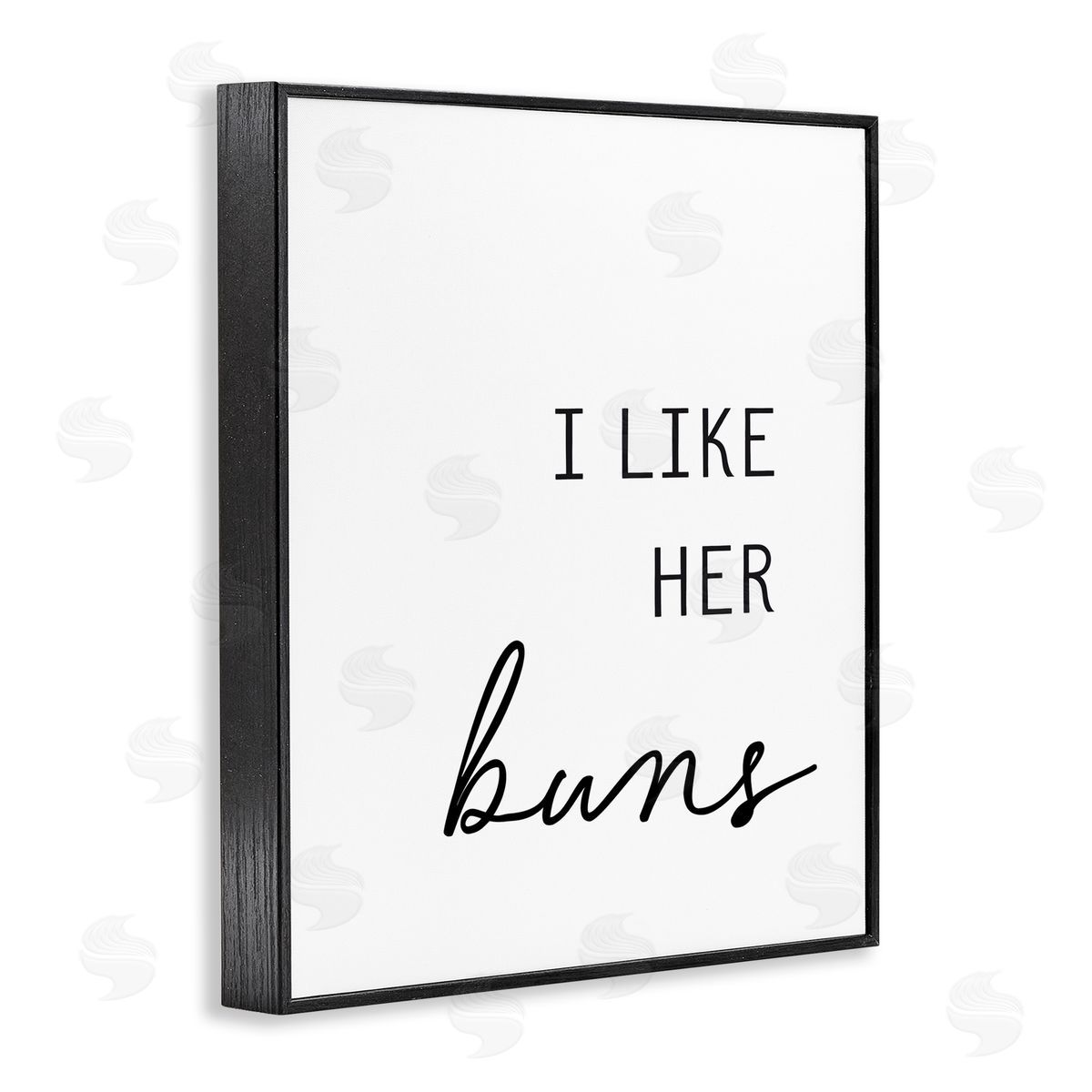 Lettered and Lined Like Her Buns Black Framed Giclee Print Wall Art