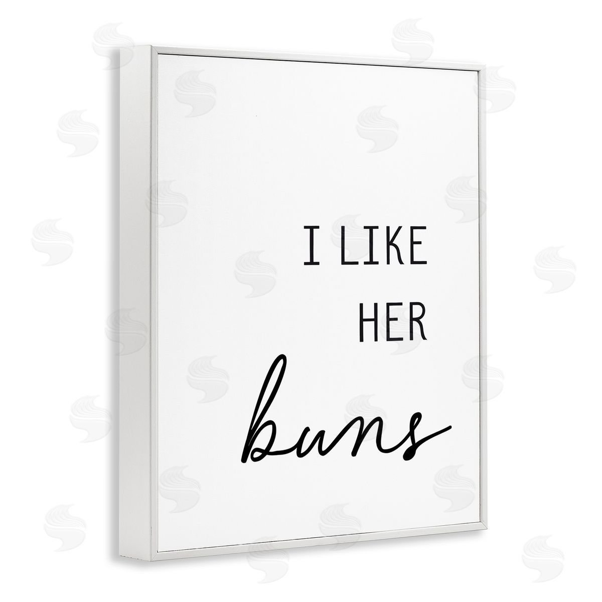 Lettered and Lined Like Her Buns White Framed Giclee Print Wall Art