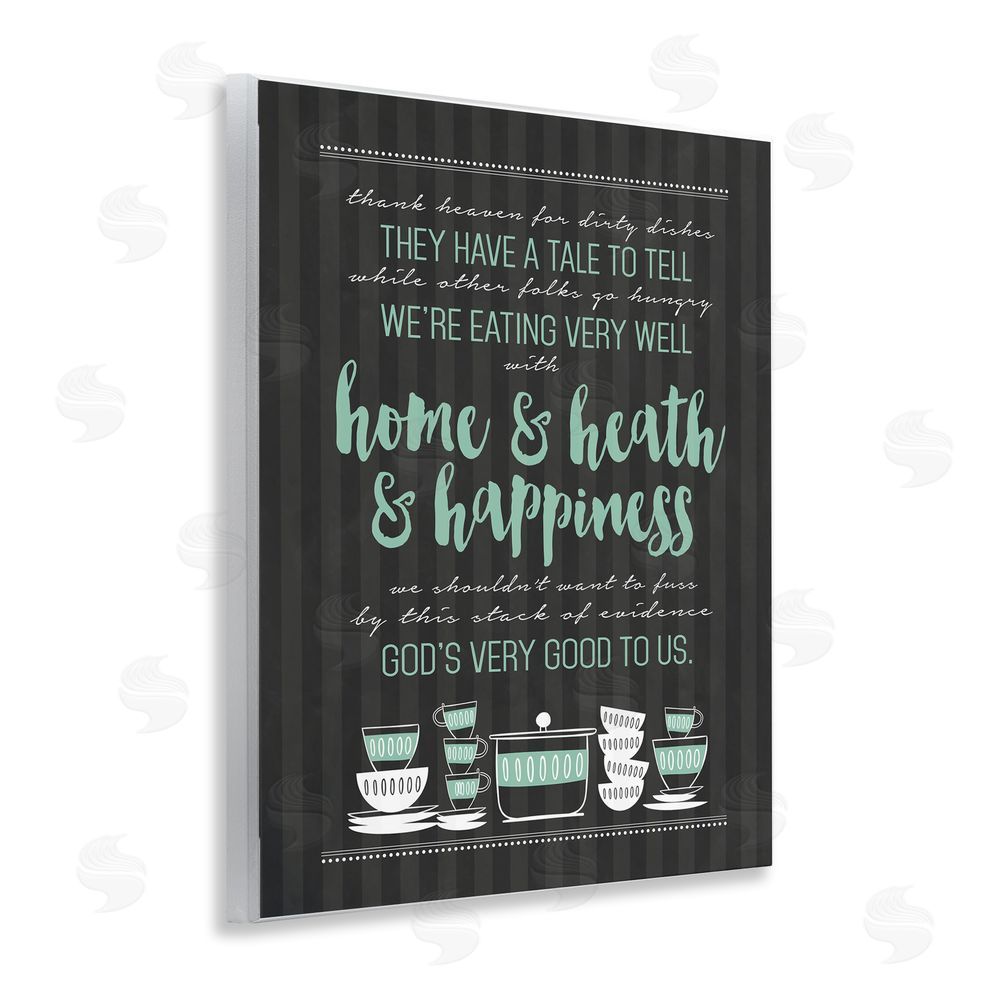 Lettered and Lined God's Good To Us Kitchen Wooden Wall Plaque Art Print