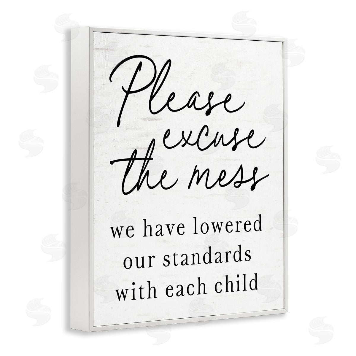 Lettered and Lined Lowered Stand With Each Child White Framed Giclee Print Wall Art
