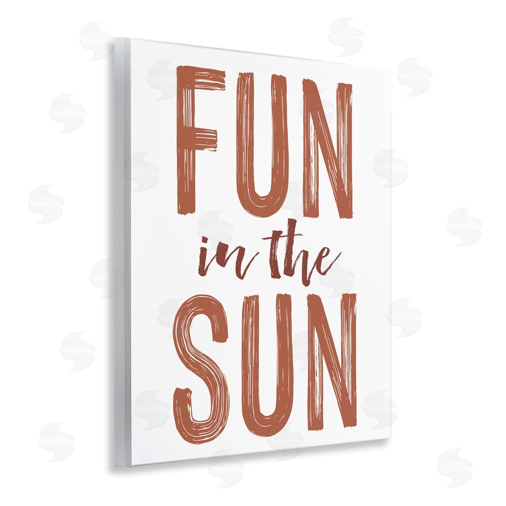 Lettered and Lined Summer Sentiment Fun In Sun Wooden Wall Plaque Art Print