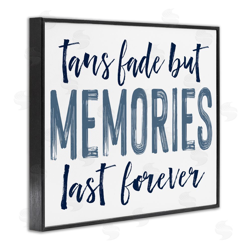 Lettered and Lined Summer Memories Last Forever Black Framed Giclee Print Wall Art