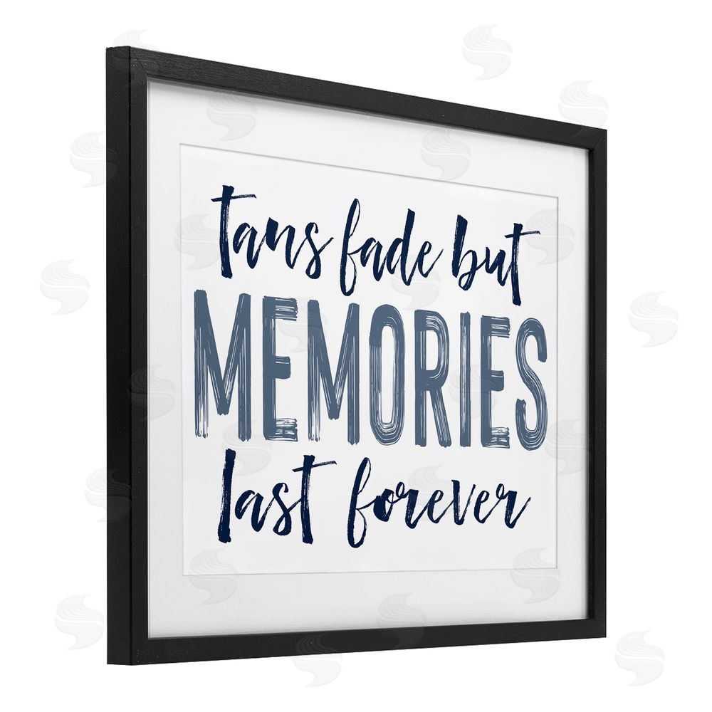 Lettered and Lined Summer Memories Last Forever Black Framed Print Under Glass Wall Art