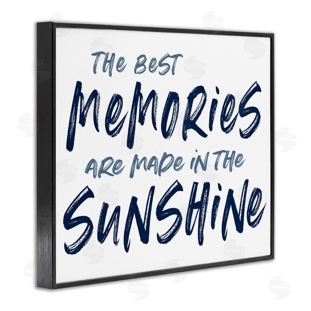 Lettered and Lined Memories Made In Sunshine Black Framed Giclee Print Wall Art
