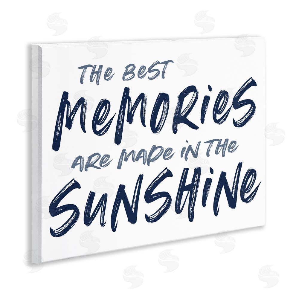 Lettered and Lined Memories Made In Sunshine Wooden Wall Plaque Art Print